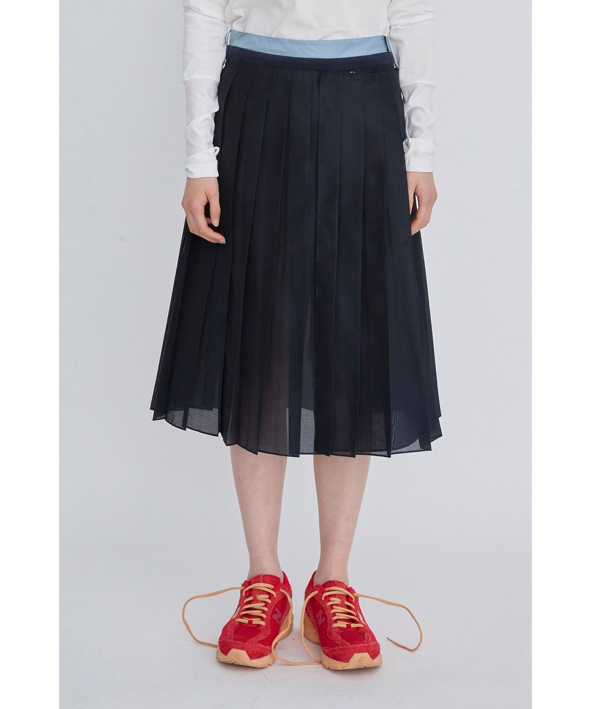 래코드(RECODE) Layering Pleats Skirt RQKAM26550NYX