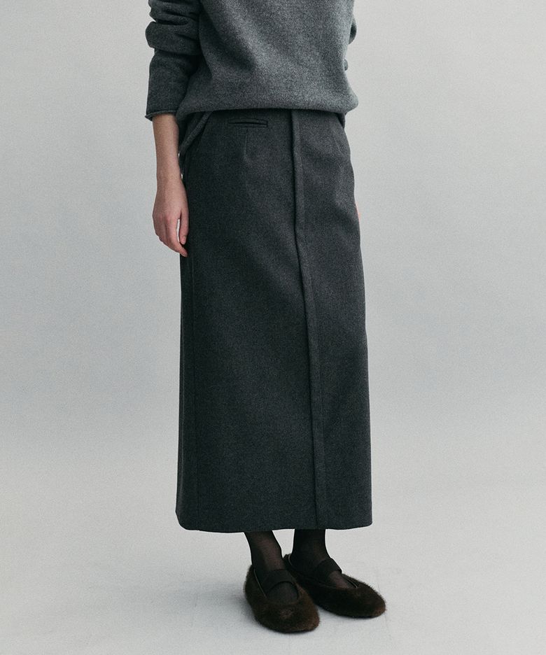 lip pencil skirt winter ver. (grey)