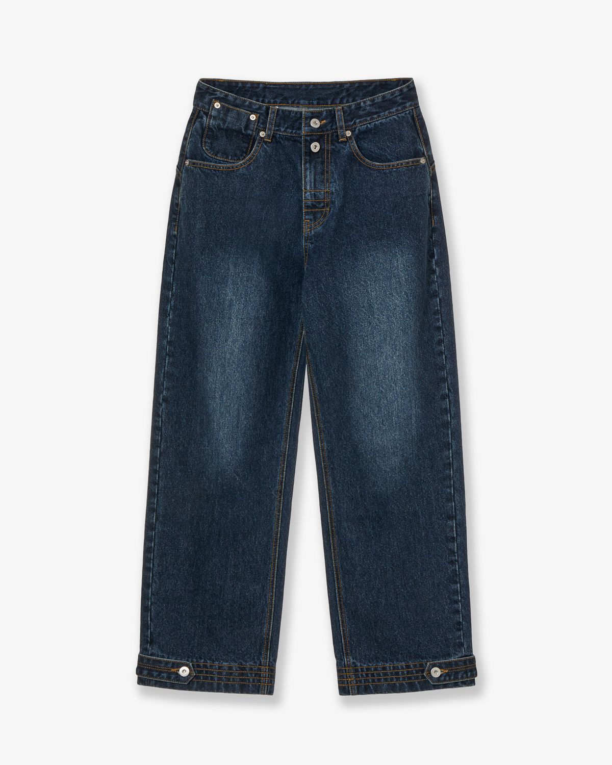 에이이에이이(AEAE) CURVE DENIM PANTS [DARK BLUE]