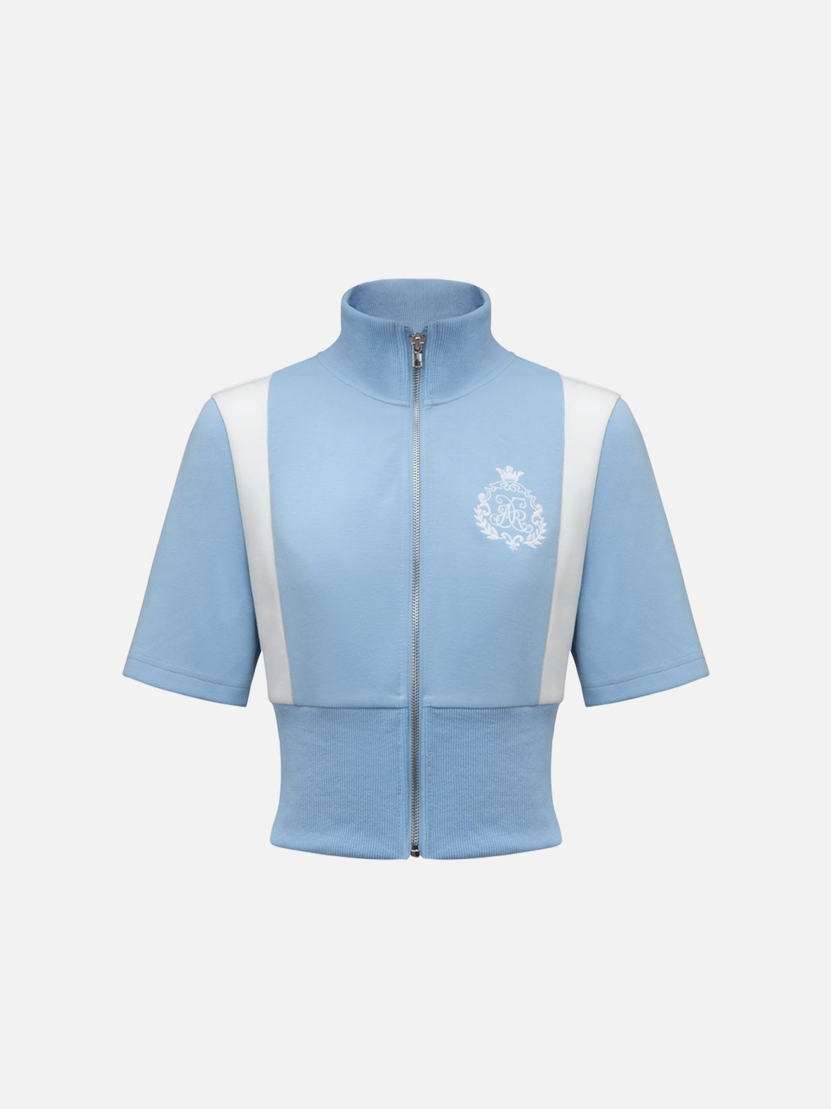 엘프릭 에덴(AELFRIC EDEN) Embroidery Zip Up Knit Tee 반소매 티셔츠 AE25CHQ20326-01MBLU