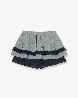 SKIRT MINI SHORTS [MELANGE GREY]