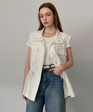 Out Pocket String Vest (3colors)