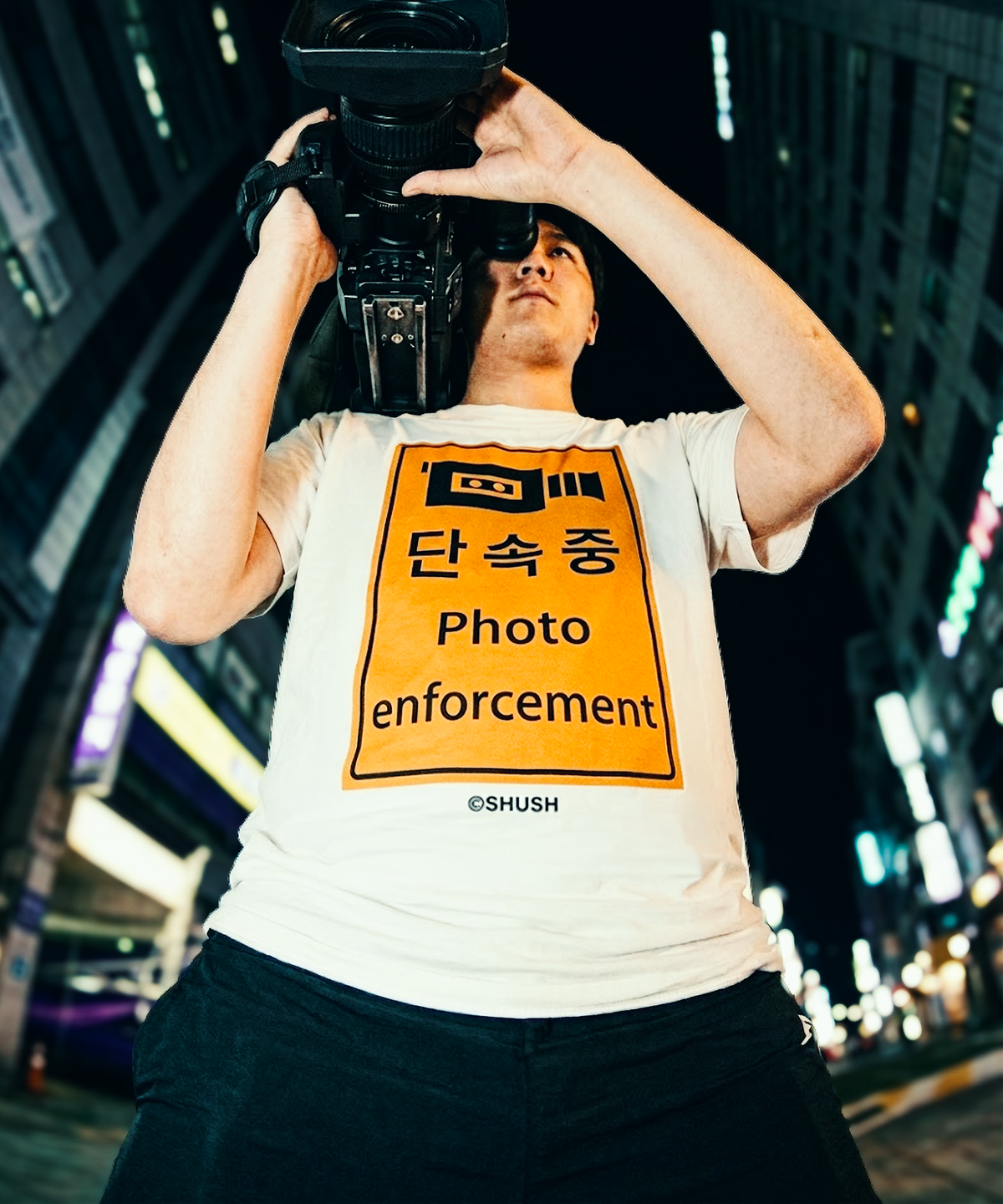 쉬스(SHUSH) 단속중 티셔츠 PHOTO ENFORCEMENT PRINTING T-SHIRTS_26SS