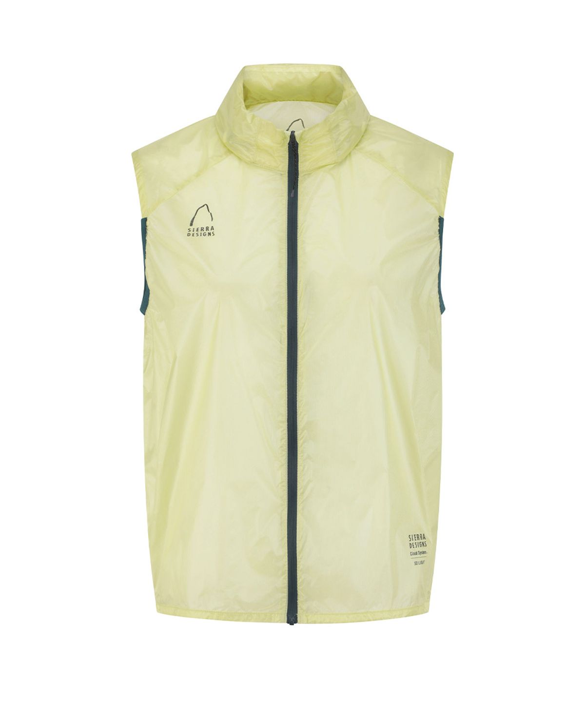 시에라디자인(SIERRA DESIGNS) W) 에어피크(AIRPEAK) 초경량 윈드쉘 베스트 YELLOW