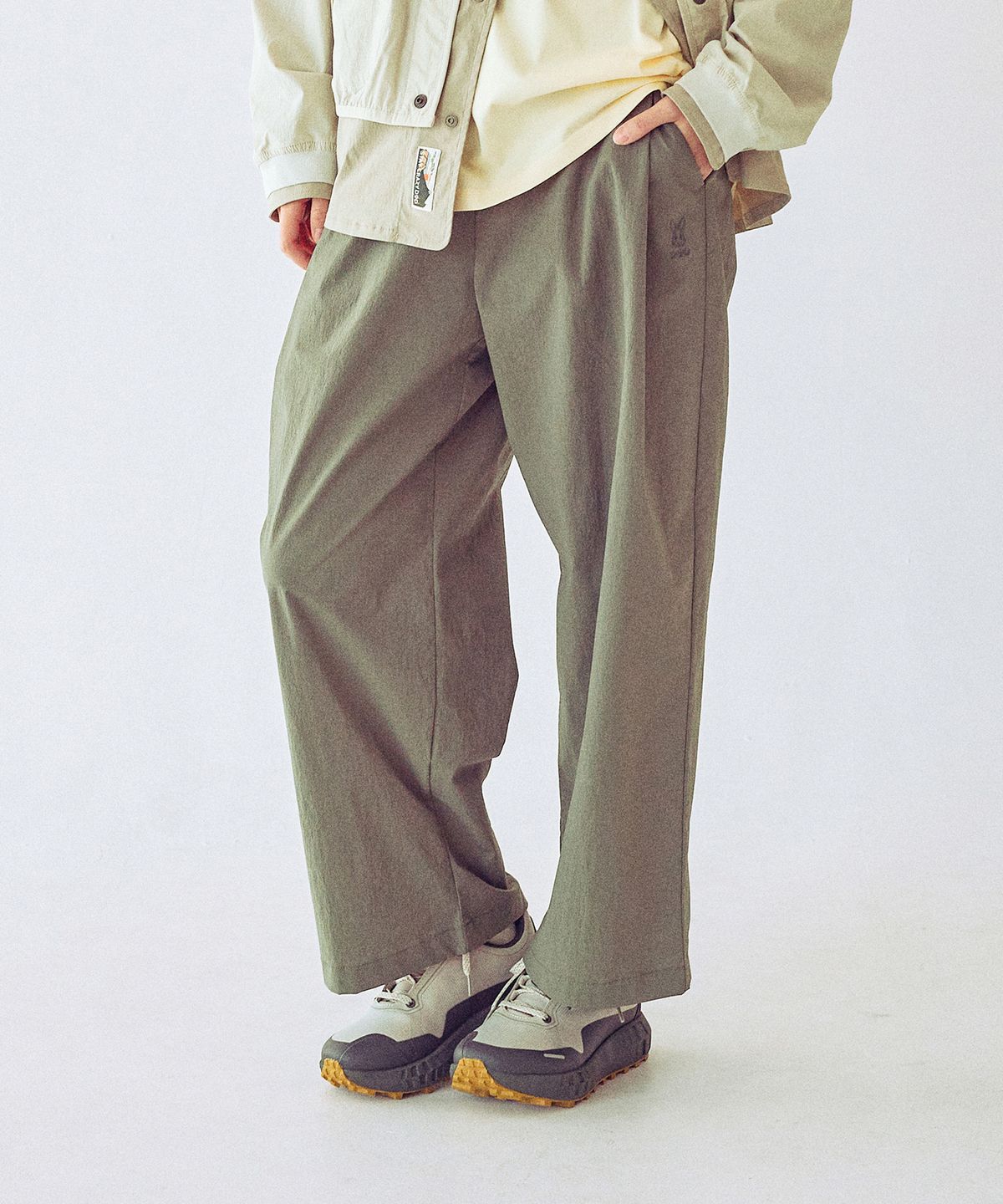 디오디(DOD) 여성)마이로 와이드 팬츠(DARK GREY)