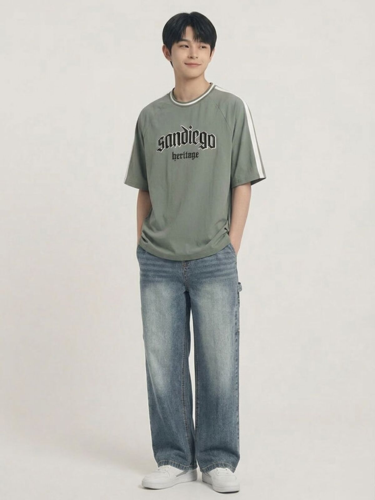 행텐 틴즈(HANGTEN TEENS) 틴즈 카펜터 와이드 데님팬츠_285(14570-055-402-10)