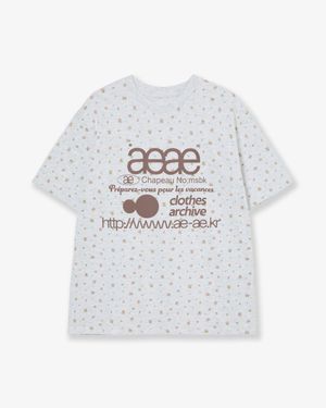 WEB LOGO FLOWER T-SHIRTS [LIGHT GREY]