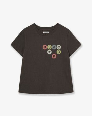 COLOR DOT LOGO TEE [DARK BROWN]