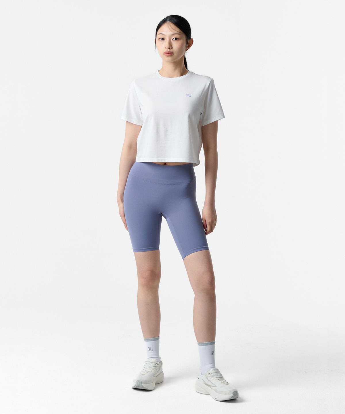 휠라(FILA) Drywave 세미크롭 그래픽 반팔티(FS262RS02F004191)