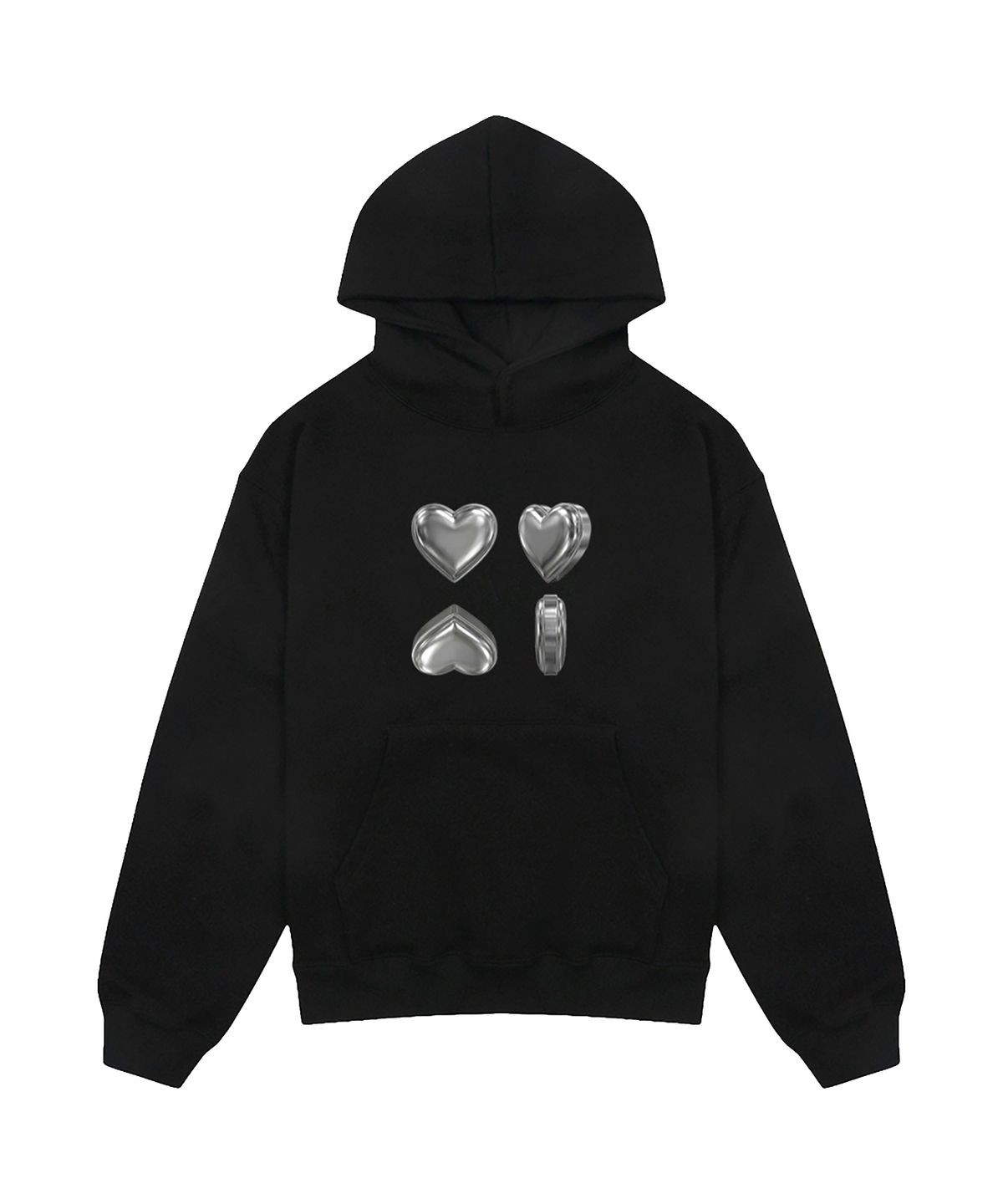 어라이트앵글(ARIGHTANGLE) SILVER HEART HOODIE (2 COLOR)