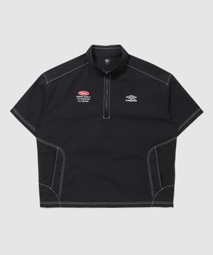 크리스피 타슬란 반팔 아노락 블랙 UR224CWT59