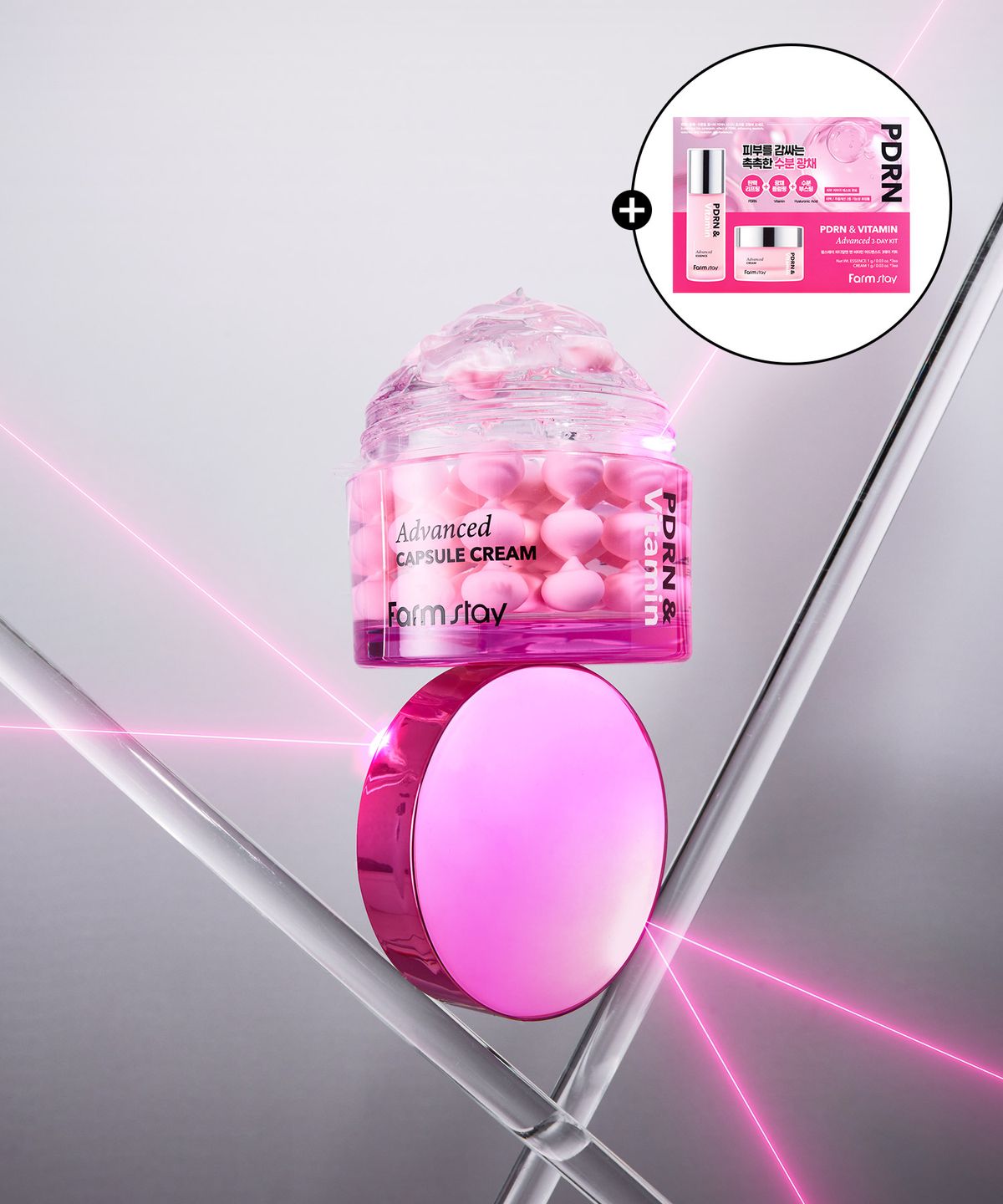 팜스테이(FARMSTAY) 피디알엔 앤 비타민 어드밴스드 캡슐 크림 55ml (+샘플키트 증정)