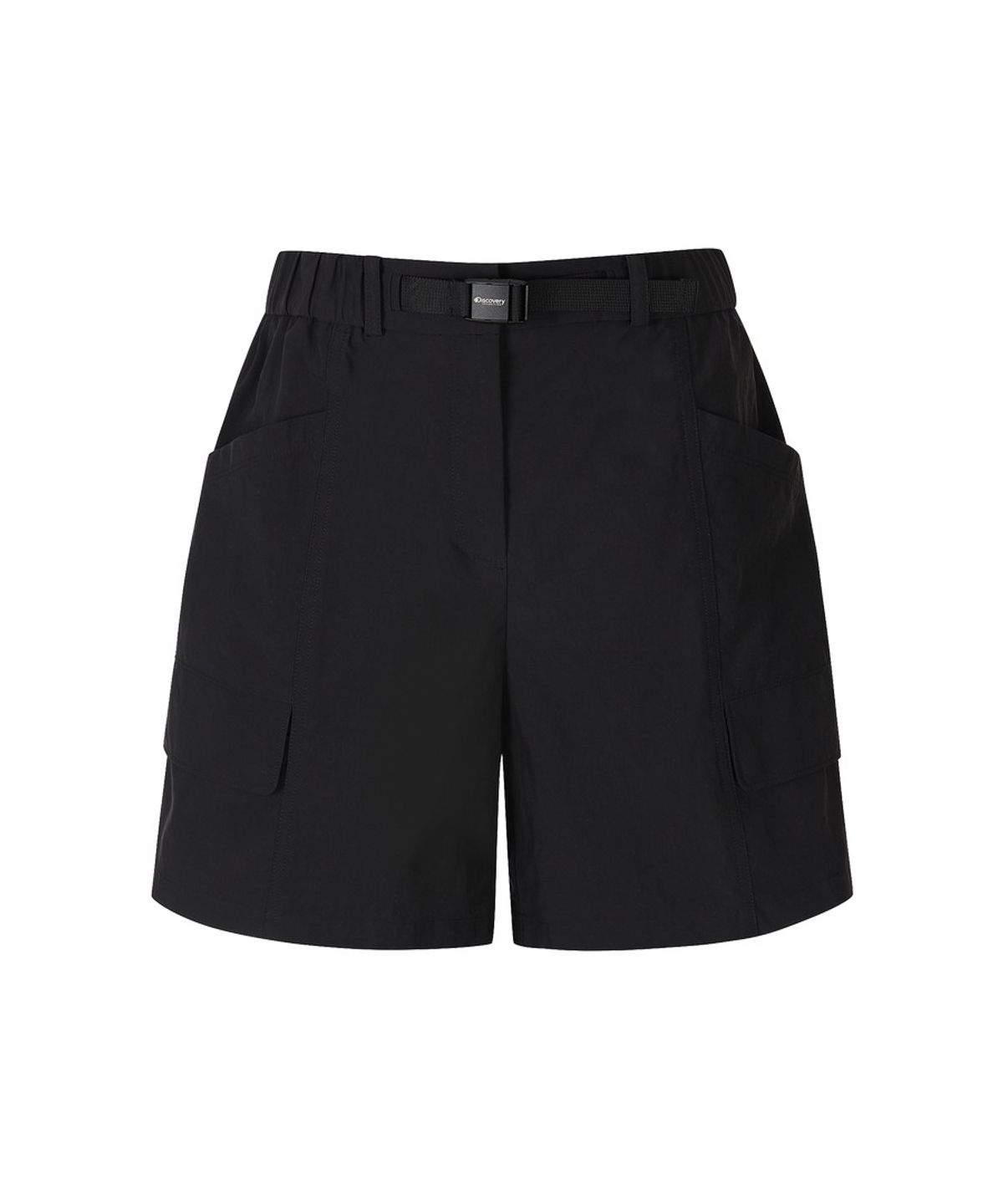 디스커버리 익스페디션(DISCOVERY EXPEDITION) 여성 프레시벤트 벨티드 카고쇼츠 (BLACK)