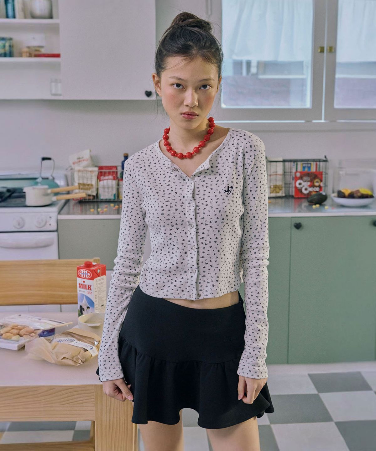 준준스페이스(JUNEJUNE SPACE) Punching Eyelet Cardigan_Ivory(펀칭 아일렛 가디건_아이보리)