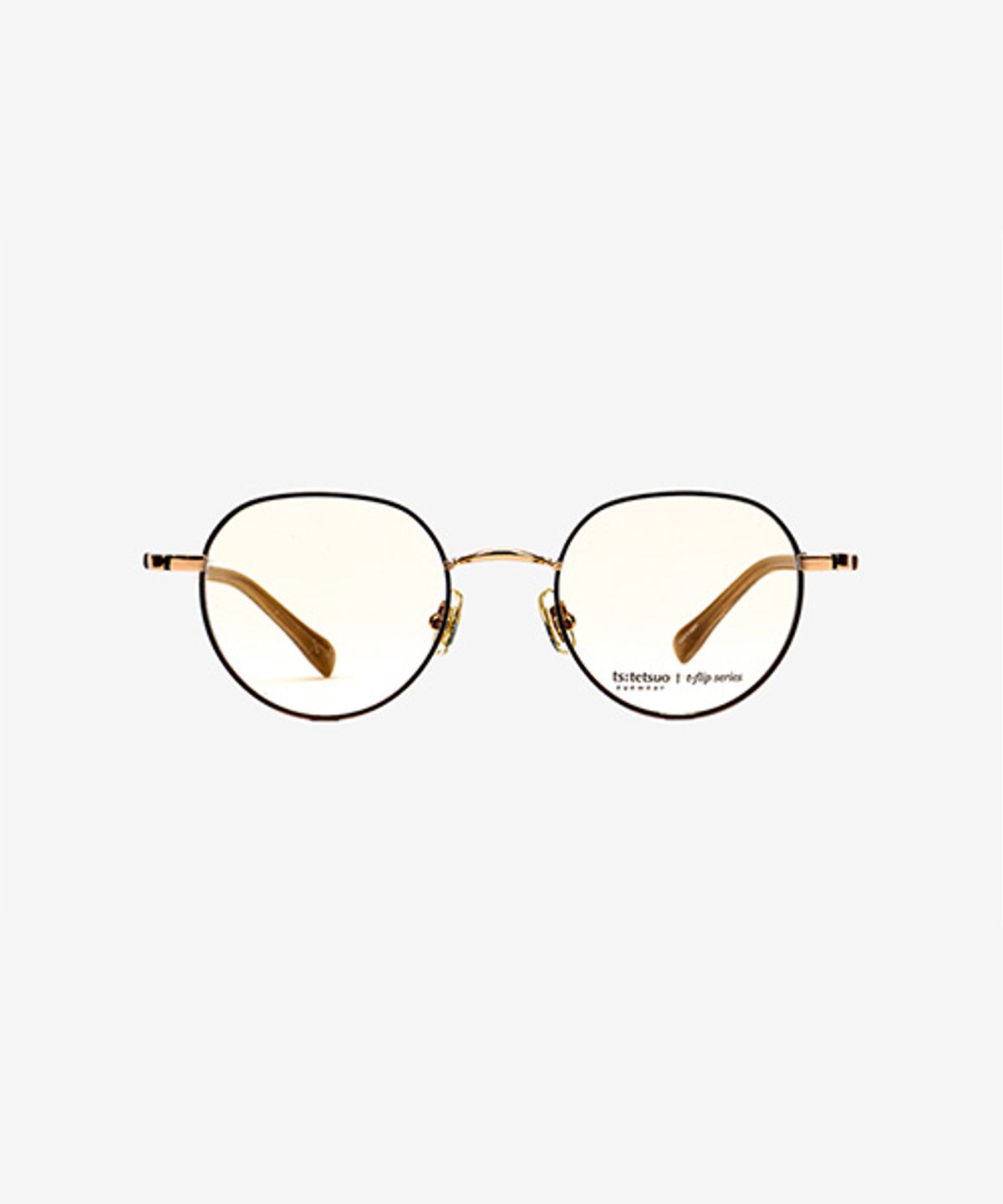 테츠오 아이웨어(TETSUO EYEWEAR) HANA(하나) 안경테 C2 BROWN&ROSEGOLD