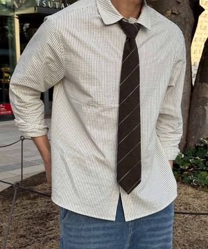 모노 산뜻 스트라이프 셔츠 [XL-6XL]