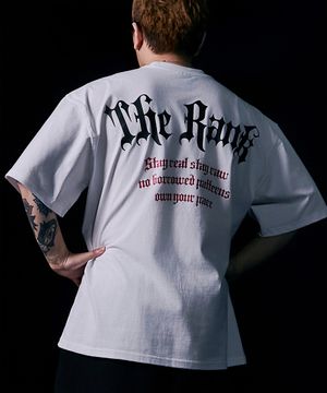 BACK FRAME LOGO OVER FIT T-SHIRT [WHITE]