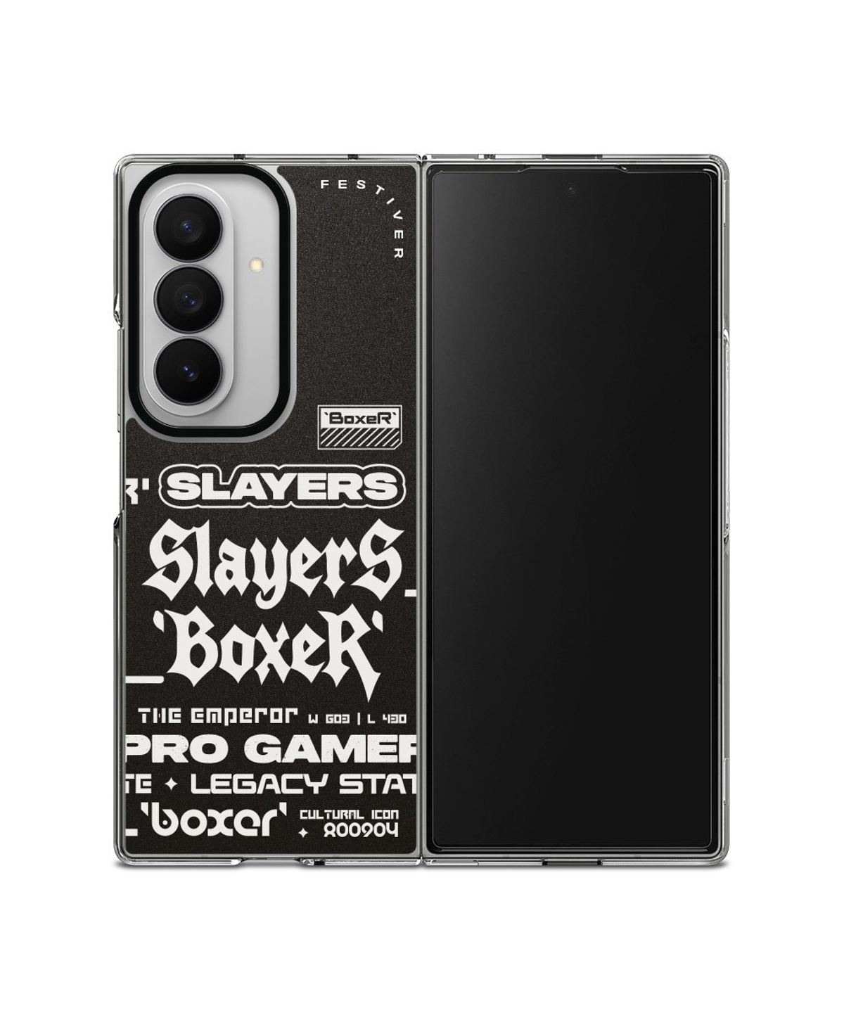 페스티버(FESTIVER) 임요환 BoxeR 갤럭시 Z폴드 이지 스탠드 클리어 케이스