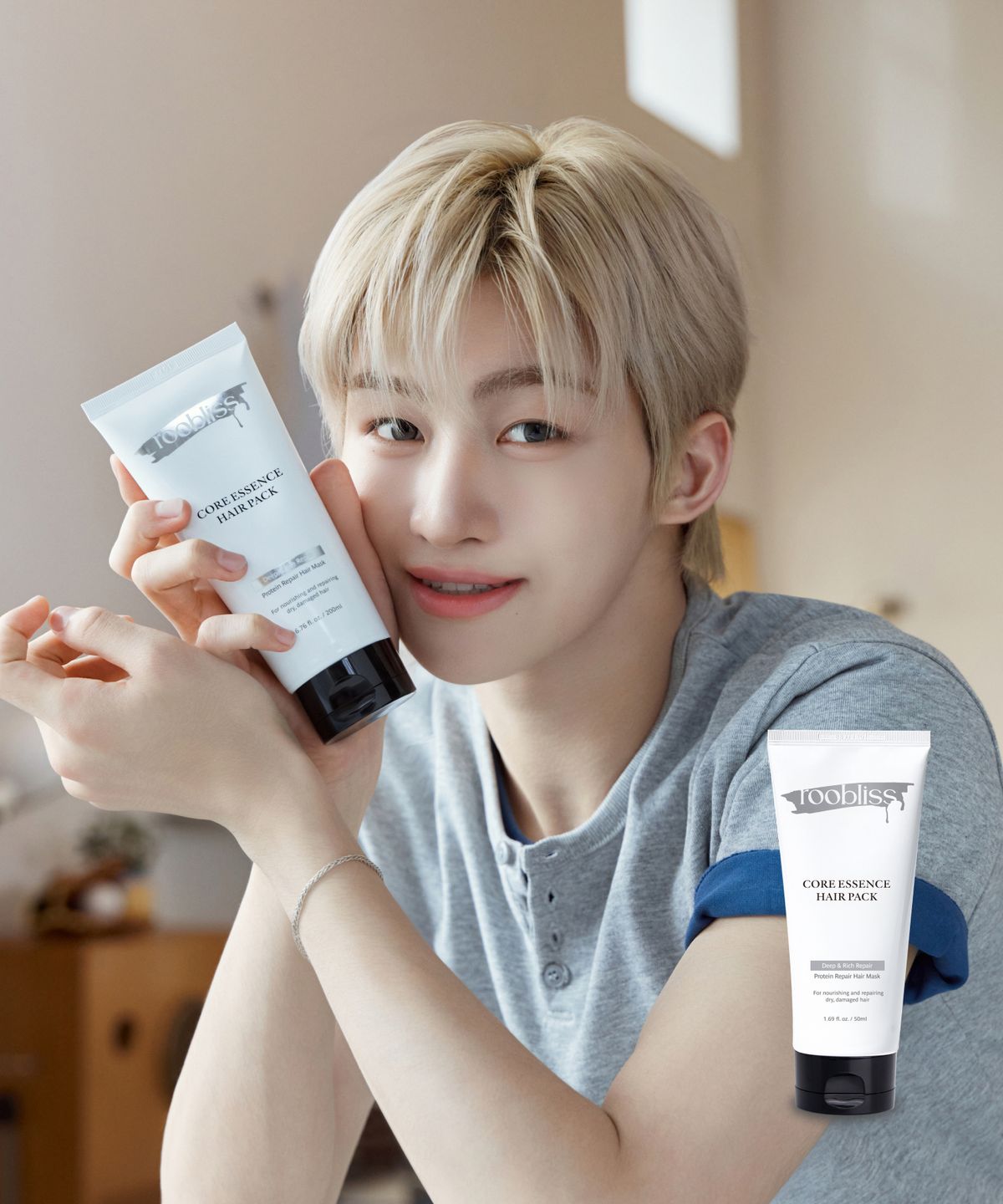 루블리스(ROOBLISS) 단백질 폭탄 코어 에센스 헤어팩 화이트