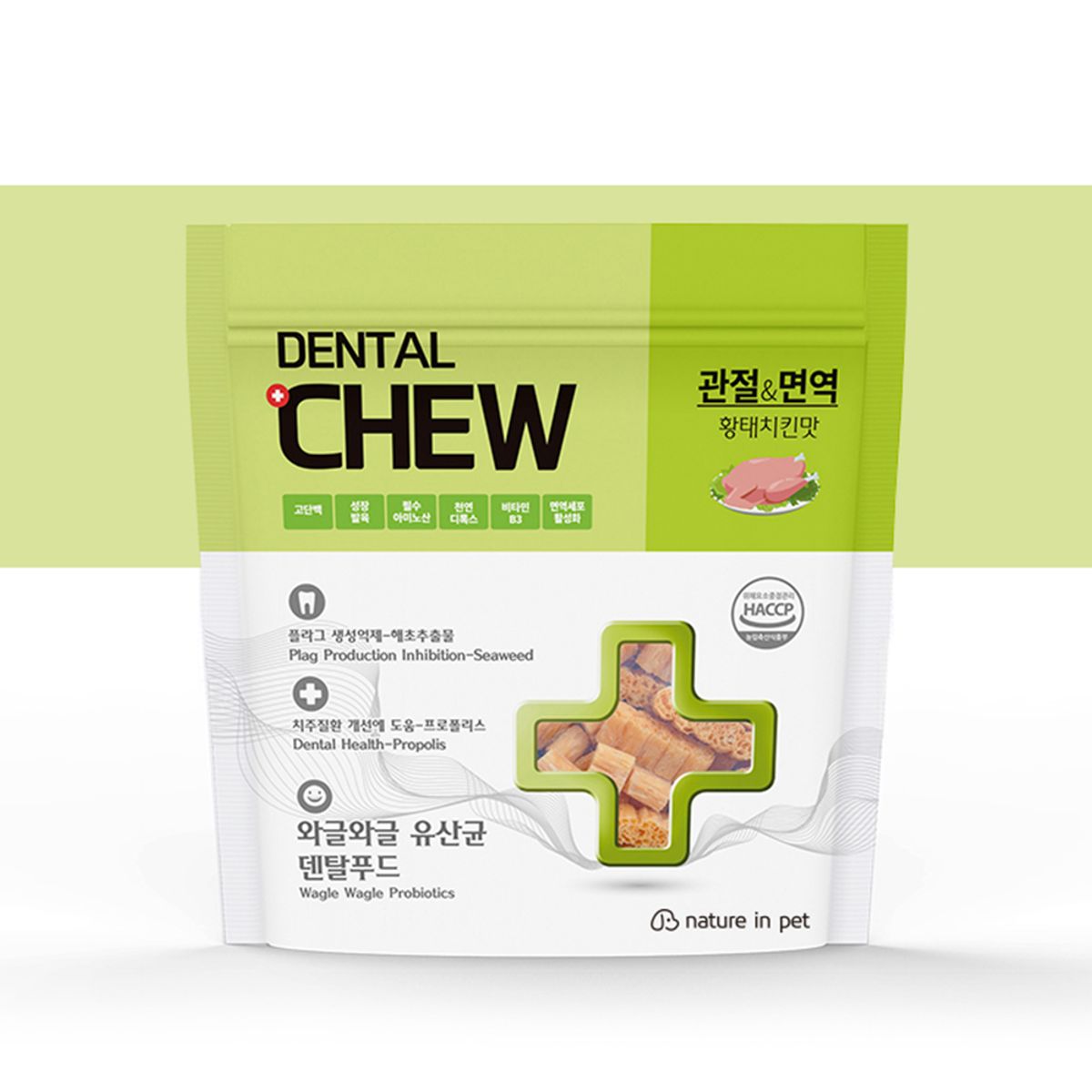 애니포트(ANYPORT) 네이처인펫 강아지간식 사료 황태덴탈츄 치킨 연어 소고기 230g x 3개입