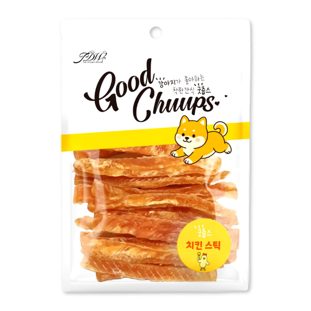 애니포트(ANYPORT) 굿츕스 강아지간식 치킨스틱 오리스틱 160g x 2개입