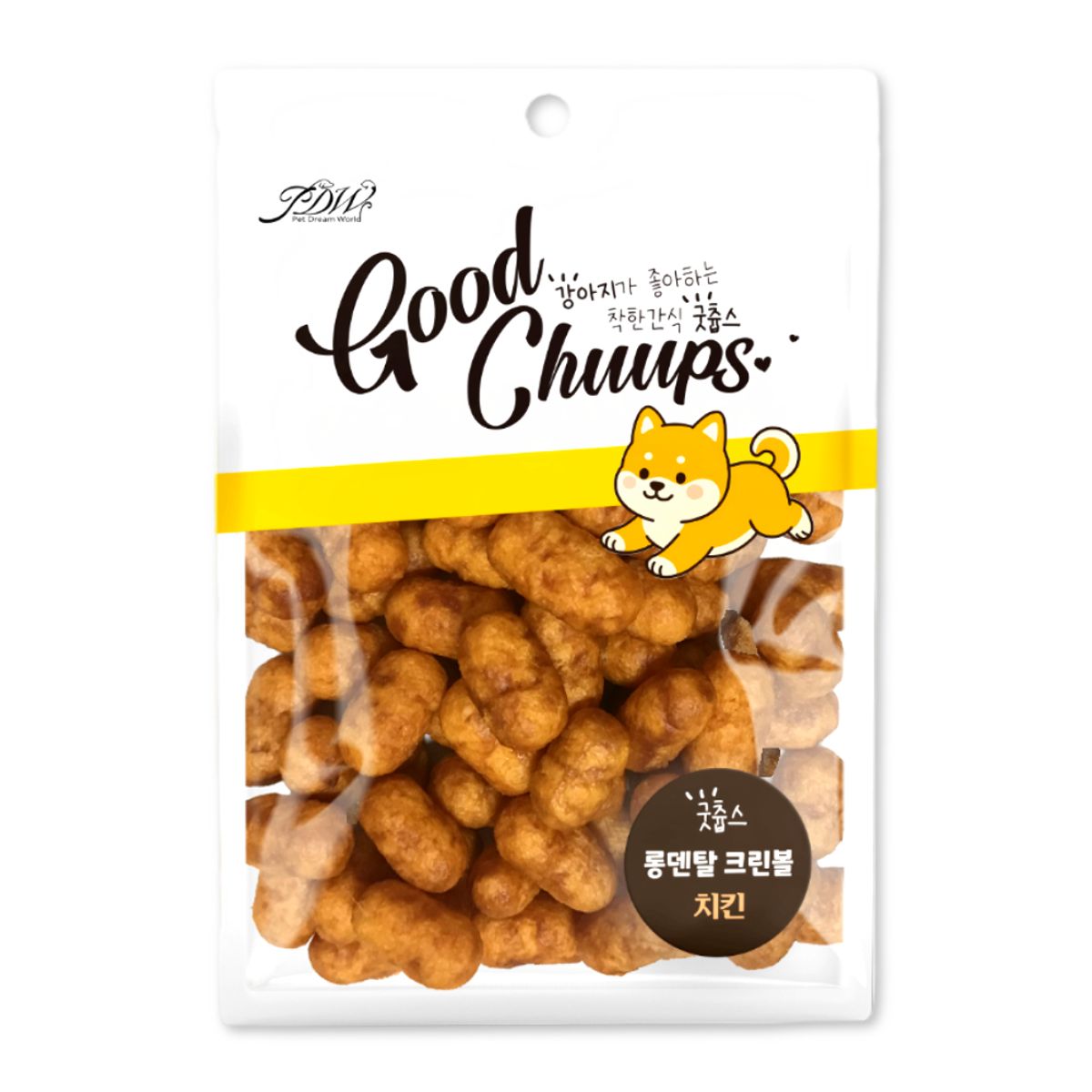 애니포트(ANYPORT) 굿츕스 강아지간식 롱덴탈크린볼 닭고기 오리고기 연어고기 소고기 80g x 3개입