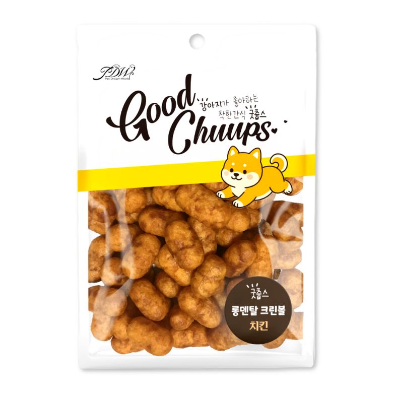 굿츕스 강아지간식 롱덴탈크린볼 닭고기 오리고기 연어고기 소고기 80g x 3개입