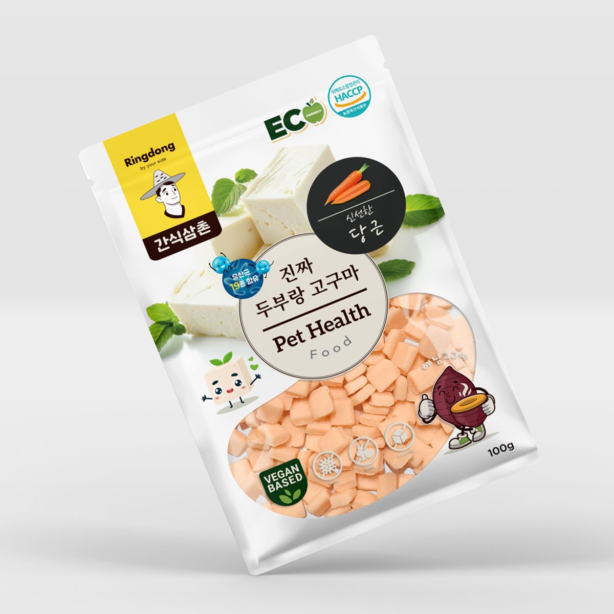 애니포트(ANYPORT) 간식삼촌 강아지 저칼로리 간식 트릿 비건간식 당근 100g x 2개입