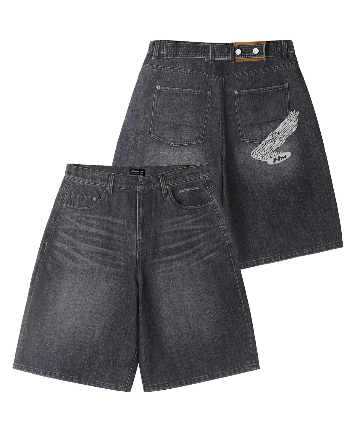 핍스 모터사이클(PHYPS MOTORCYCLE) Motorcycle Bermuda Pants Black