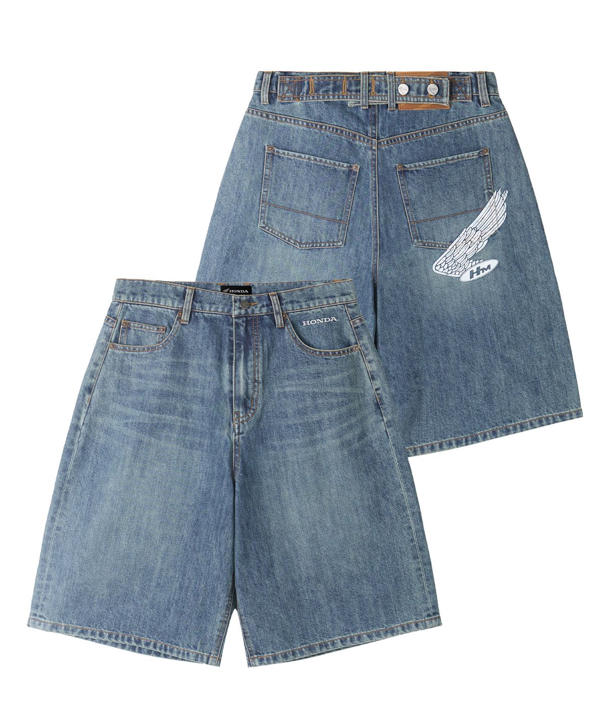핍스 모터사이클(PHYPS MOTORCYCLE) Motorcycle Bermuda Pants Blue