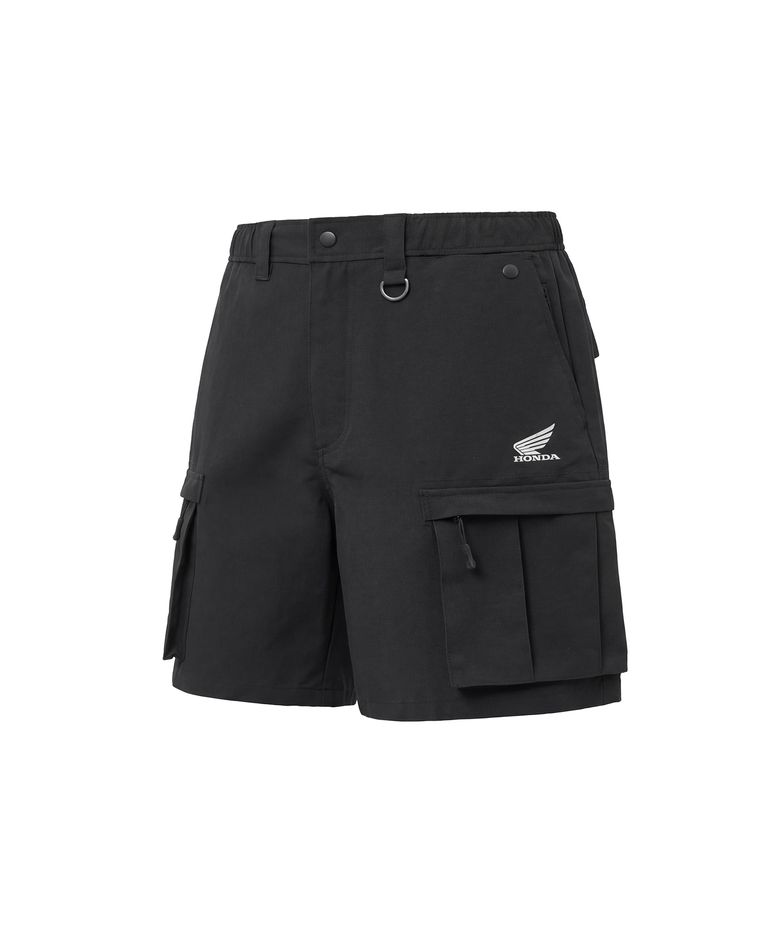 H-Tech 3Layer Cargo Knee-Length Shorts Black