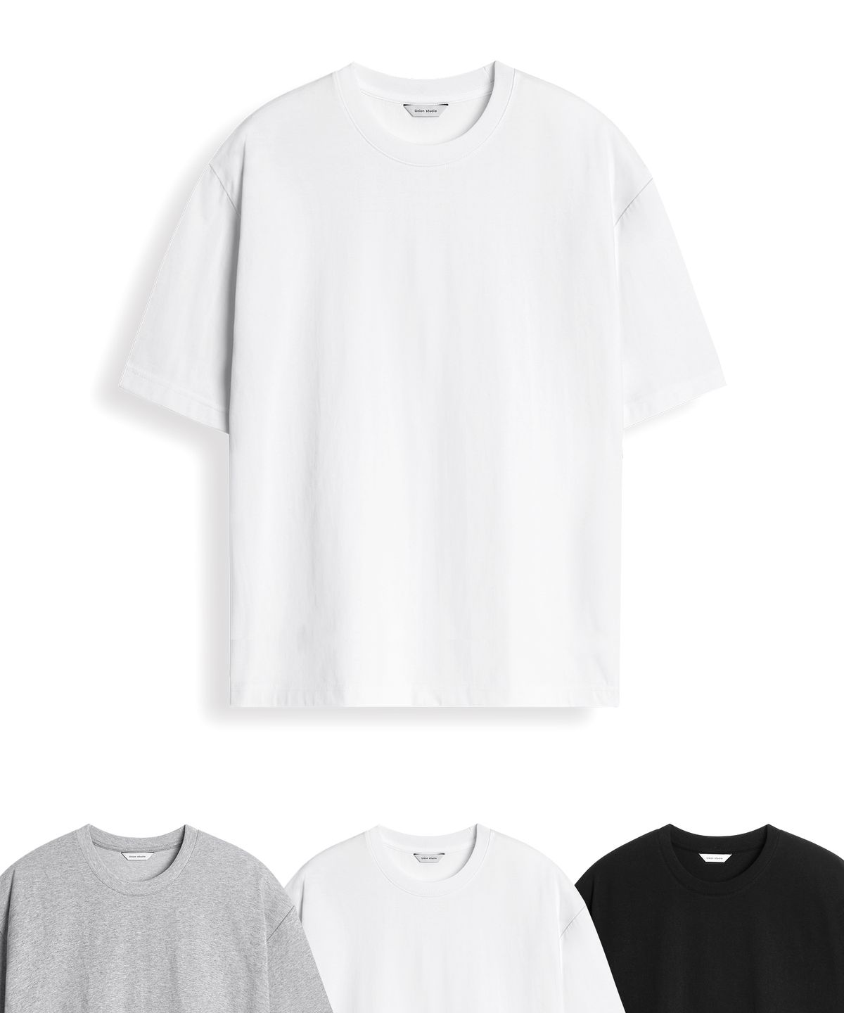 유니온스튜디오(UNIONSTUDIO) 로그 라운드 크롭 반팔티 ( 3Color )