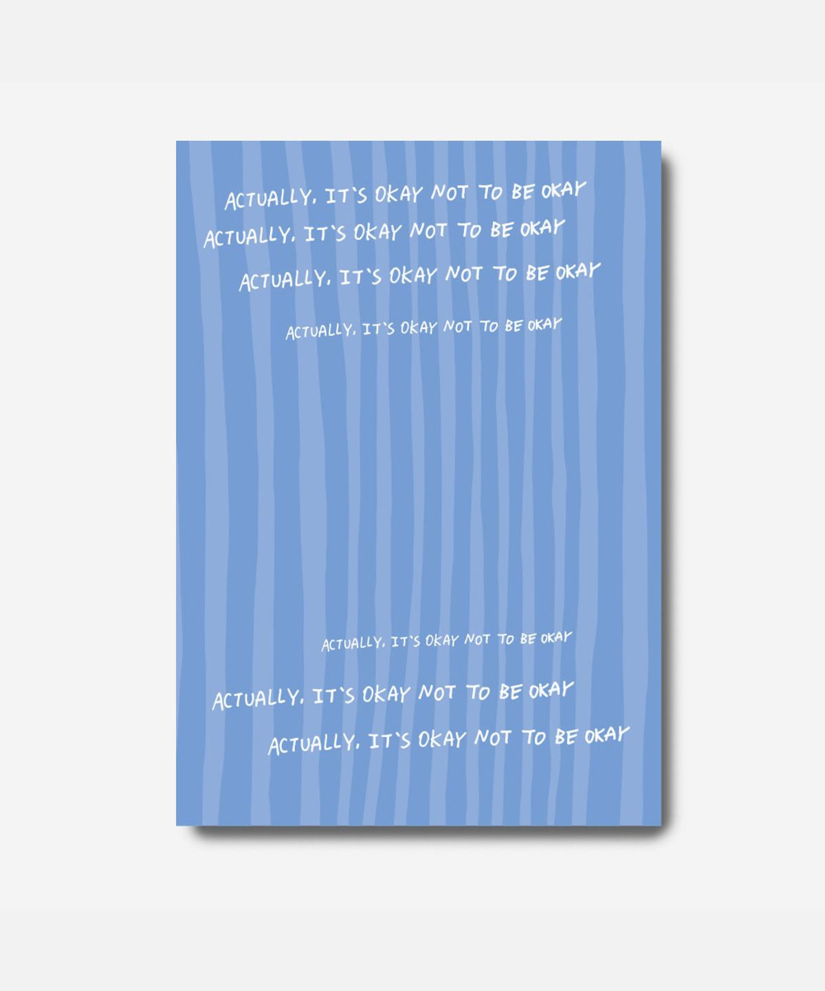 콩주편지(KONGJUDESIGNS) 안 괜찮아도 괜찮아 줄무늬 포스터 a3