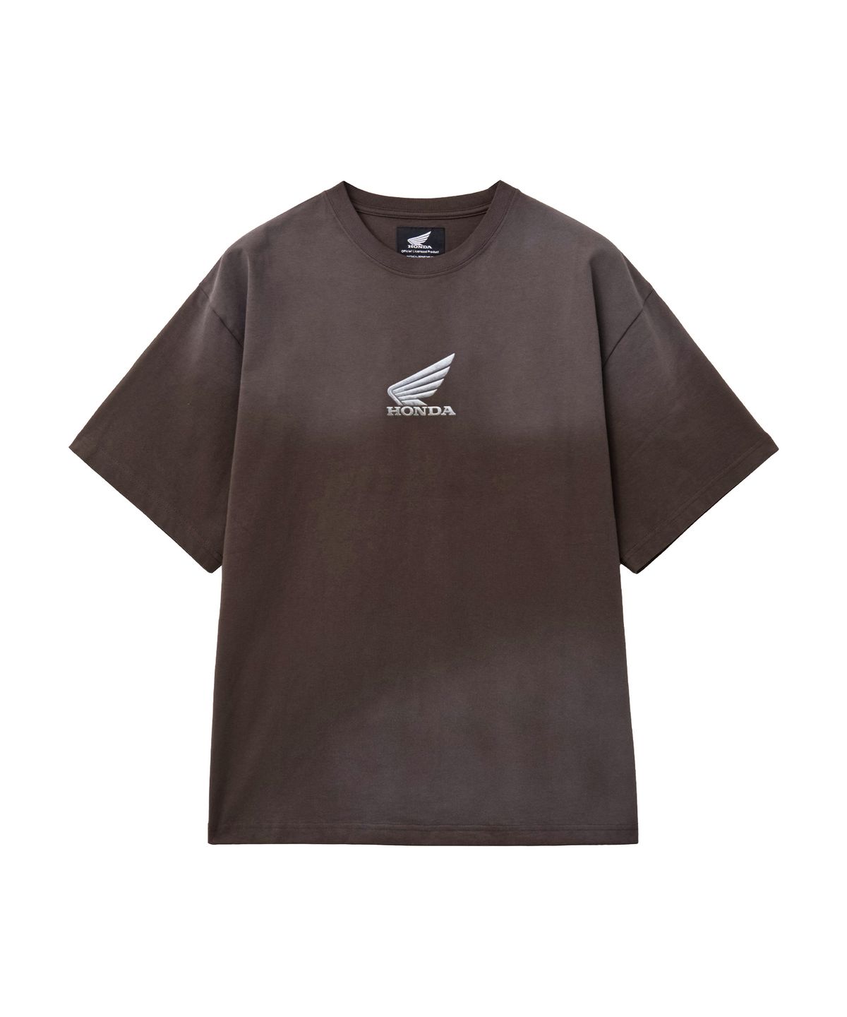 핍스 모터사이클(PHYPS MOTORCYCLE) Winglogo Spray Dying Short Sleeve Brown