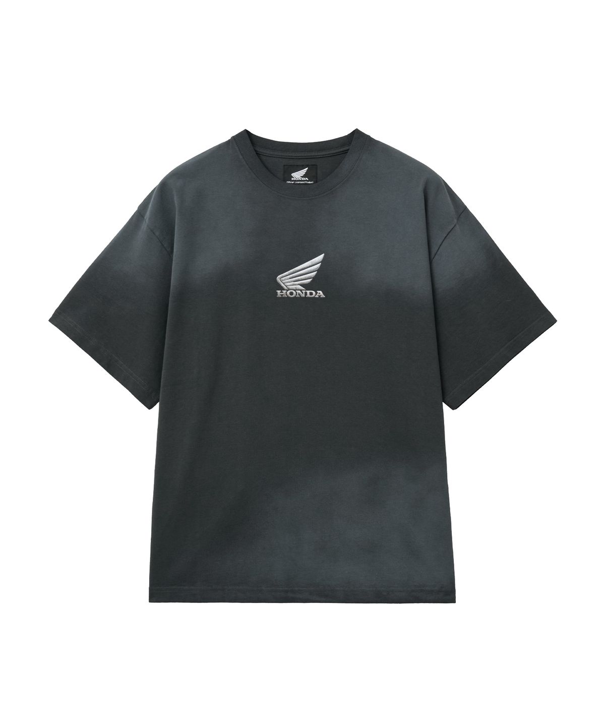 핍스 모터사이클(PHYPS MOTORCYCLE) Winglogo Spray Dying Short Sleeve Charcoal