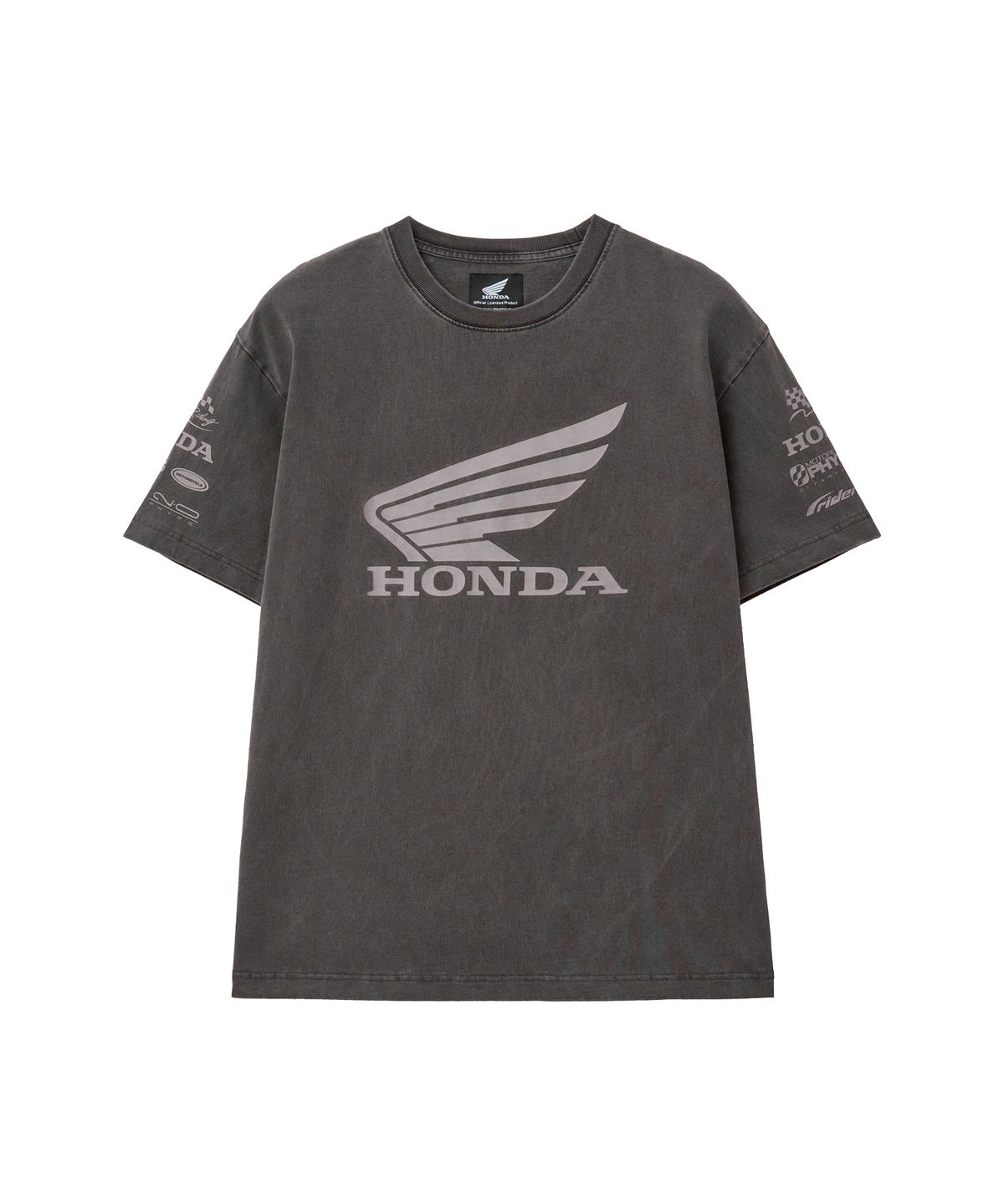 핍스 모터사이클(PHYPS MOTORCYCLE) Wing Collect Logo Short Sleeve Charcoal