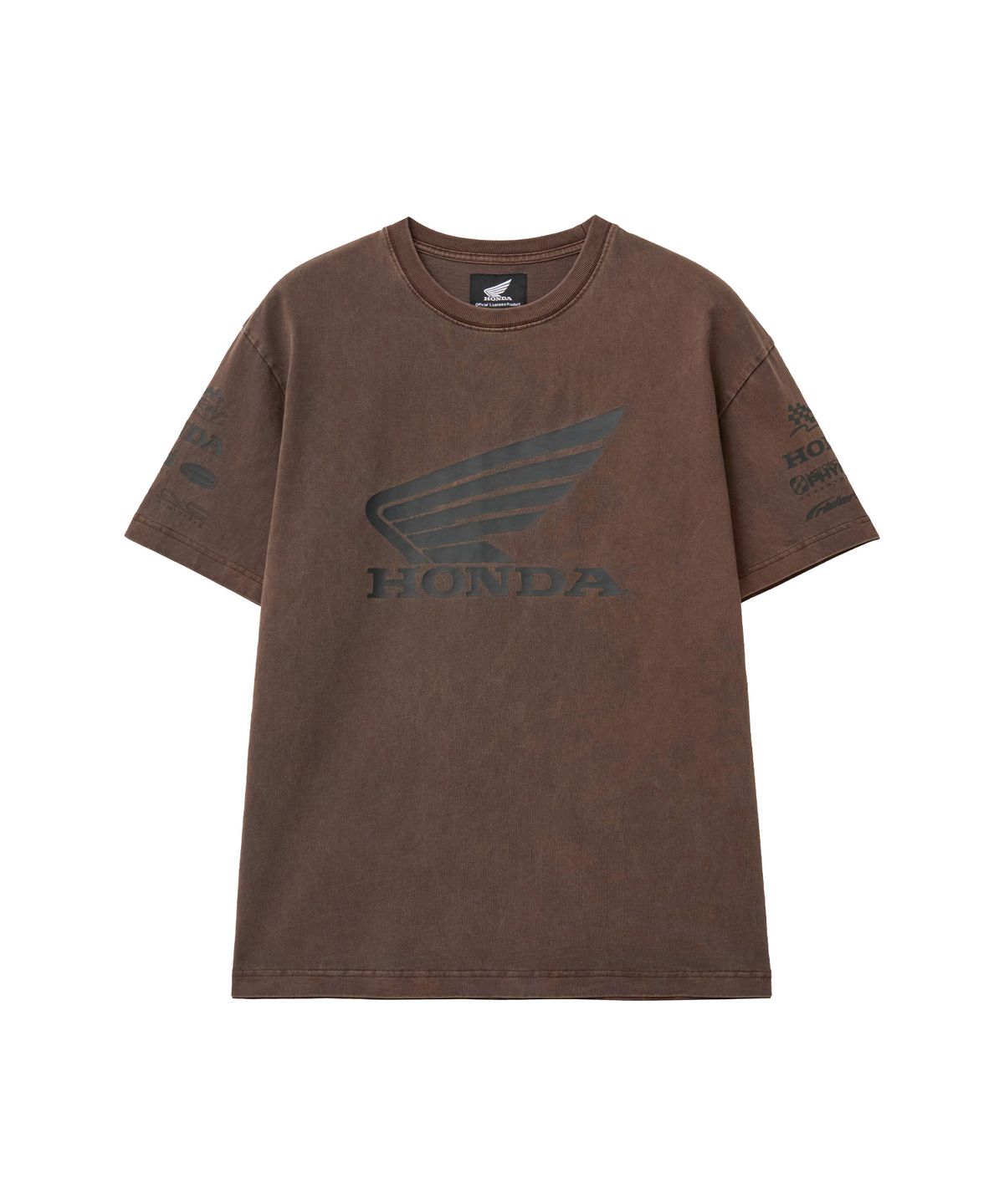 핍스 모터사이클(PHYPS MOTORCYCLE) Wing Collect Logo Short Sleeve Brown
