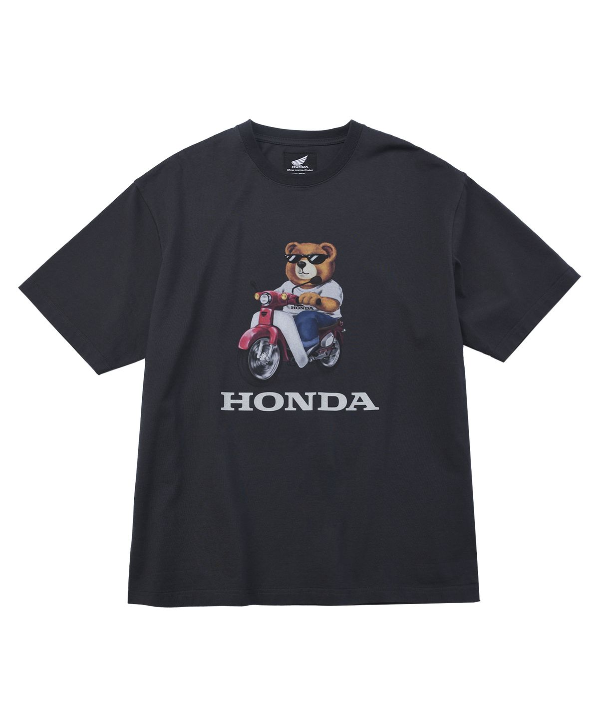 핍스 모터사이클(PHYPS MOTORCYCLE) Honda Bear T-Shirt Charcoal