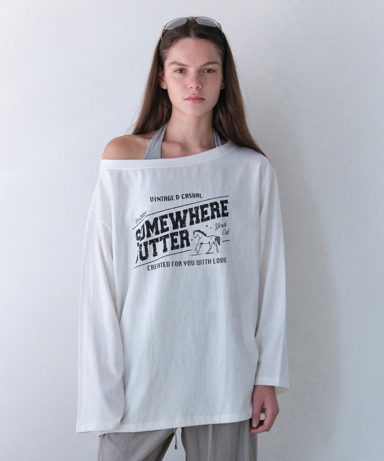 Vintage Horse Long Top - Ivory