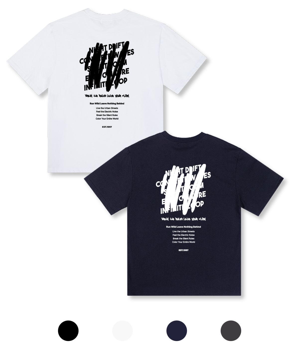 유니온가먼츠(UNION GARMENTS) 런와일드 오버핏 반팔 티셔츠 4COLOR