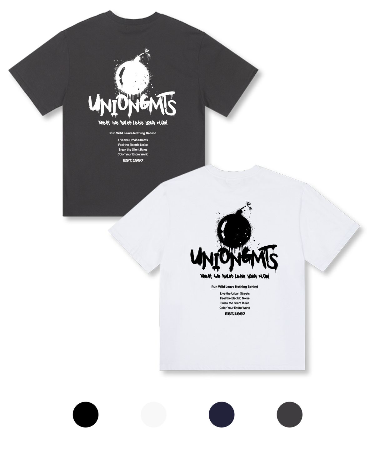 유니온가먼츠(UNION GARMENTS) 사일런트 오버핏 반팔 티셔츠 4COLOR