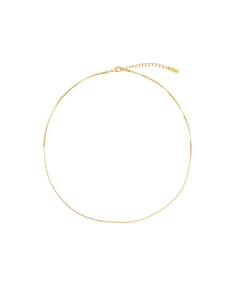 Gold Box Chain Necklace