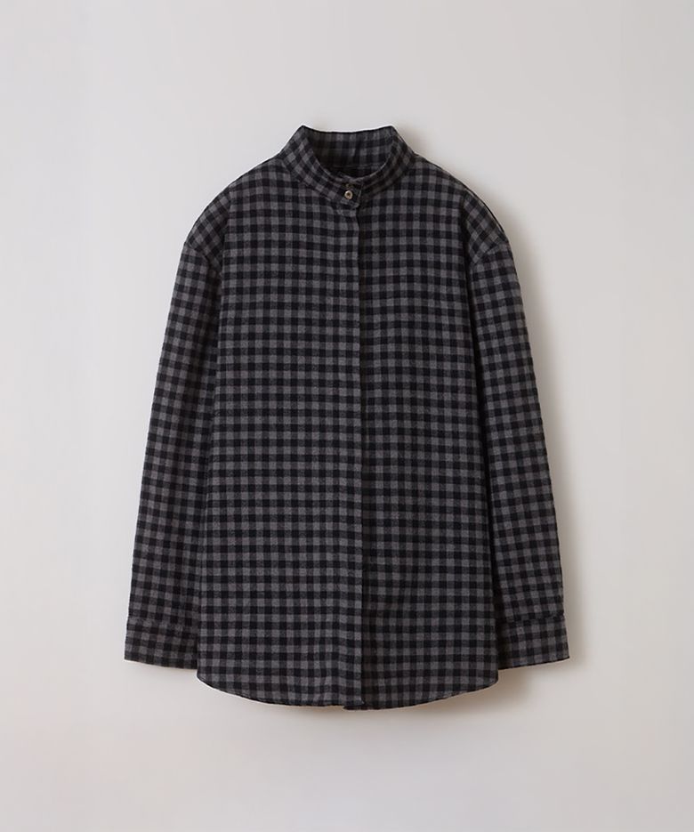 high neck hidden shirt (smoke check)