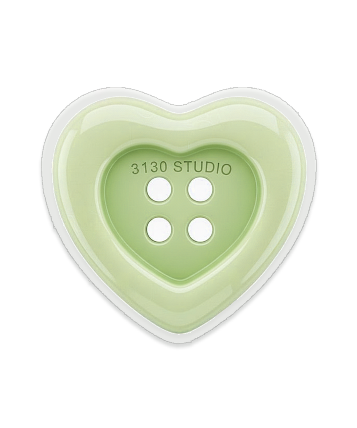 3130스튜디오(3130STUDIO) 하트버튼 그린 아크릴 스마트톡