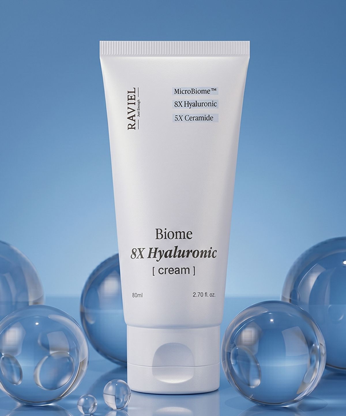 라비엘(RAVIEL) 바이옴 히알루론산 모공케어 피지개선 수분 크림 80ml