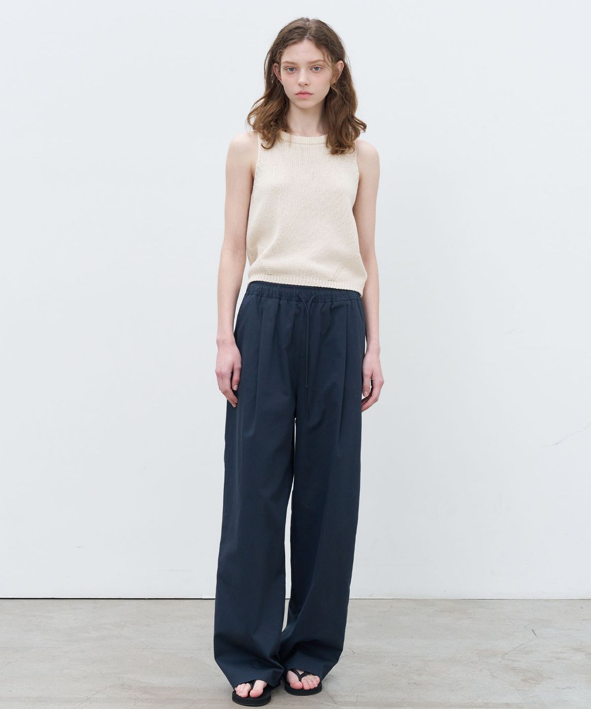 노운베러(KNOWNBETTER) Comfort string cotton pants [KNSS06PT04]_Navy