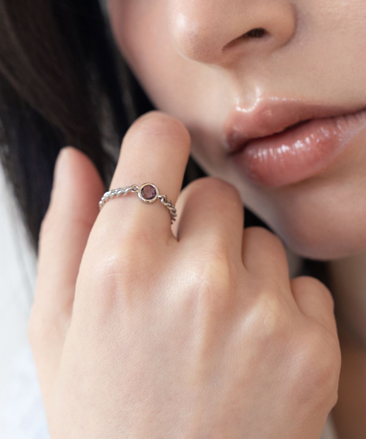 메리모티브(MERRYMOTIVE) Violet chain ring