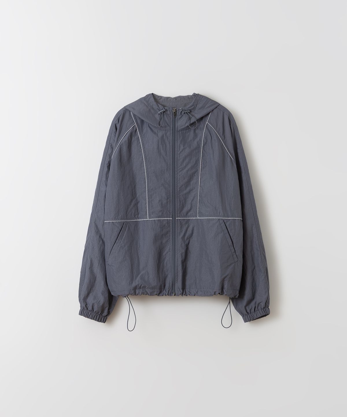 아우브아워(AUBOUR) piping windbreaker (midnight grey)