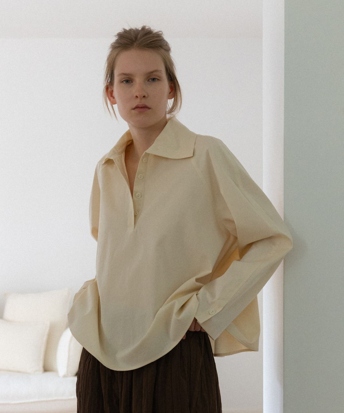 시엔느(SIENNE) Vivien Blouse (Cream Beige)