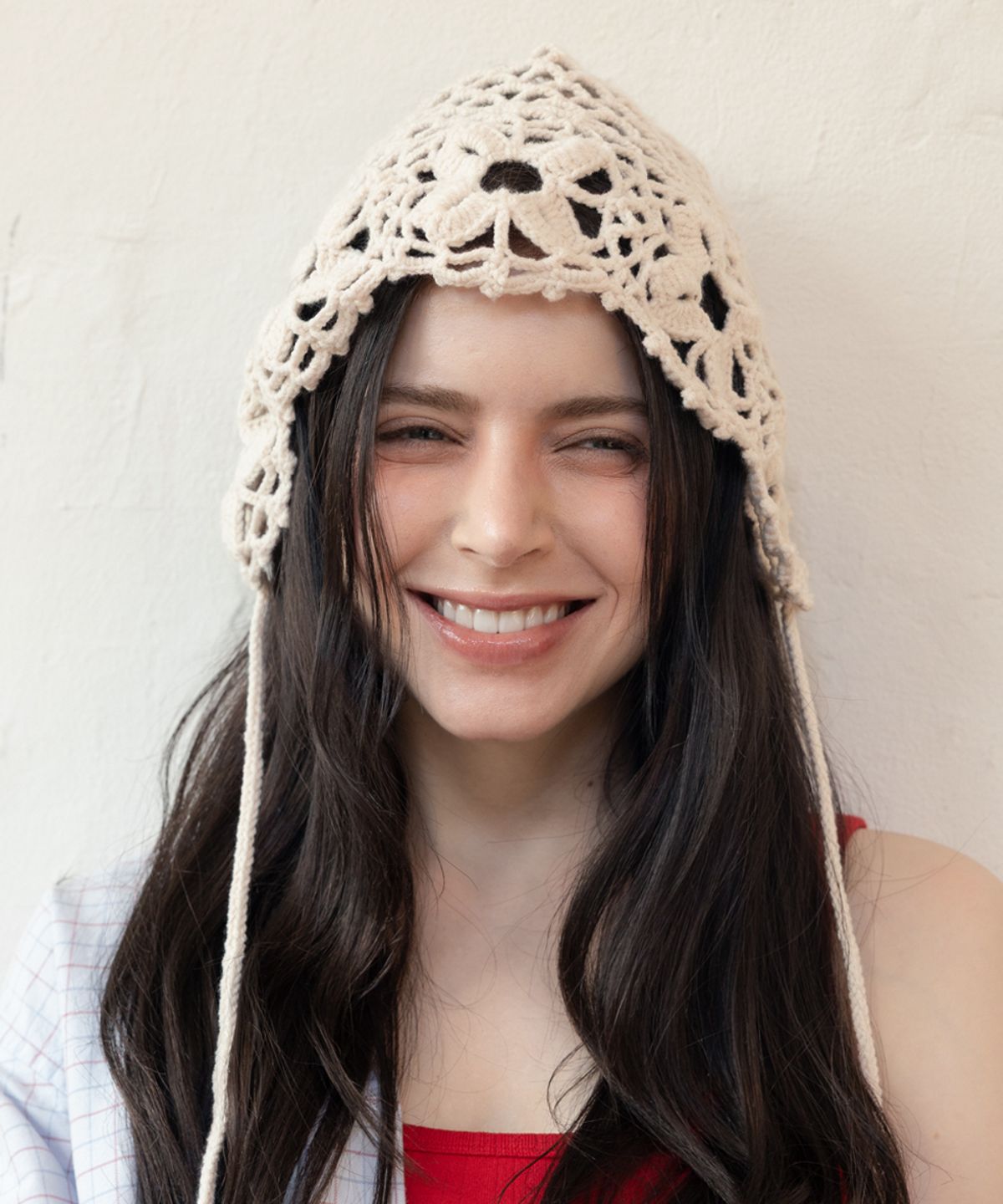 메리모티브(MERRYMOTIVE) Crochet flower bonnet hat